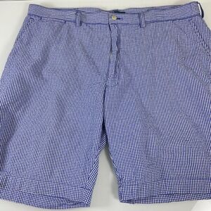 Polo Ralph Lauren Prospect Shorts Men 40 Blue White Gingham Checkered Seersucker